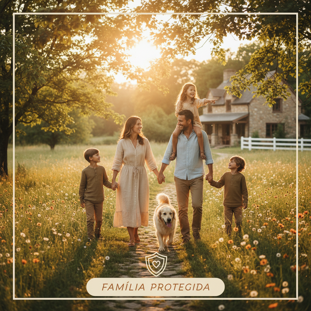 Família feliz e protegida pela Prime Care Seguros